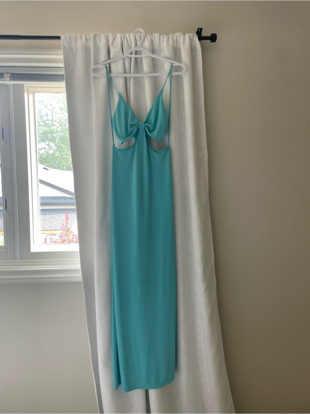 Alice + Olivia Blue Dress with waist cut outs